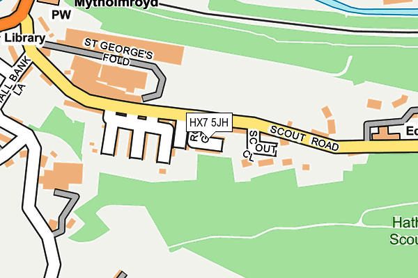 HX7 5JH map - OS OpenMap – Local (Ordnance Survey)