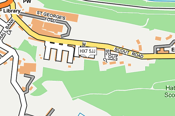 HX7 5JJ map - OS OpenMap – Local (Ordnance Survey)