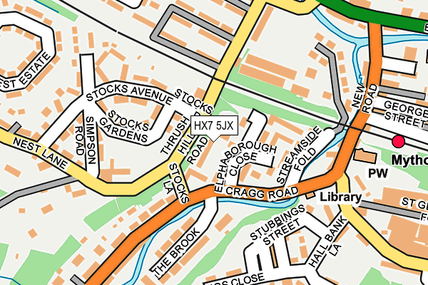 HX7 5JX map - OS OpenMap – Local (Ordnance Survey)