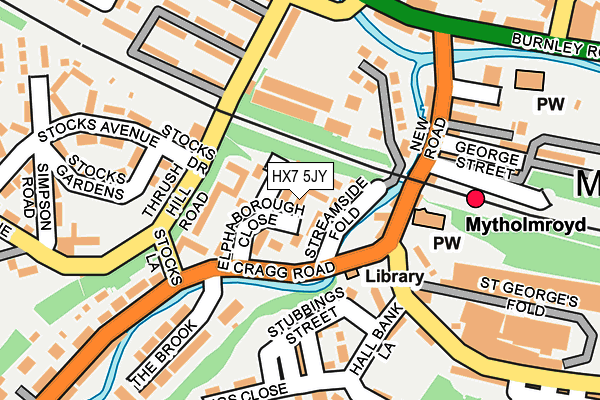 HX7 5JY map - OS OpenMap – Local (Ordnance Survey)