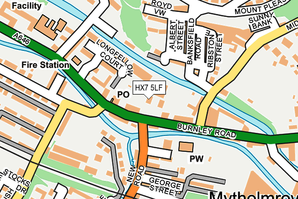HX7 5LF map - OS OpenMap – Local (Ordnance Survey)