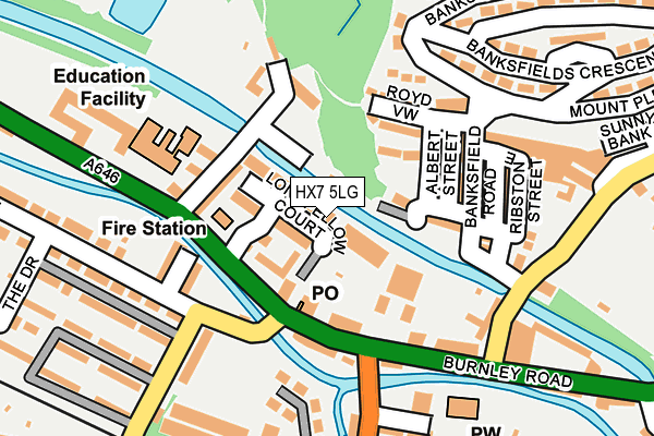 HX7 5LG map - OS OpenMap – Local (Ordnance Survey)