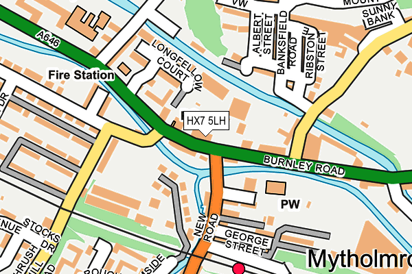 HX7 5LH map - OS OpenMap – Local (Ordnance Survey)