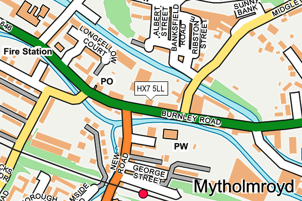 HX7 5LL map - OS OpenMap – Local (Ordnance Survey)