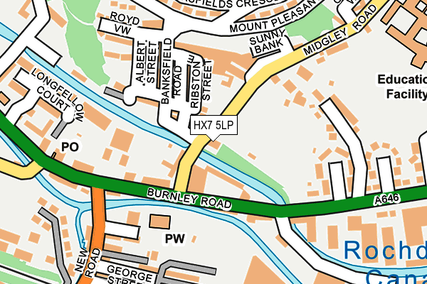 HX7 5LP map - OS OpenMap – Local (Ordnance Survey)