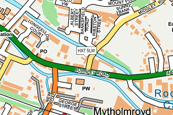 HX7 5LW map - OS OpenMap – Local (Ordnance Survey)
