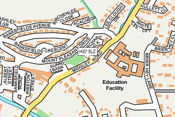 HX7 5LZ map - OS OpenMap – Local (Ordnance Survey)