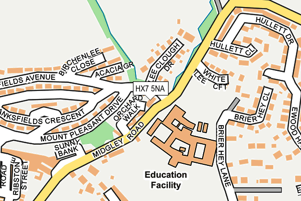 HX7 5NA map - OS OpenMap – Local (Ordnance Survey)