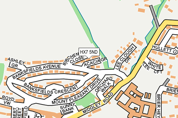 HX7 5ND map - OS OpenMap – Local (Ordnance Survey)