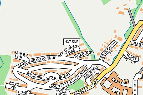 HX7 5NE map - OS OpenMap – Local (Ordnance Survey)