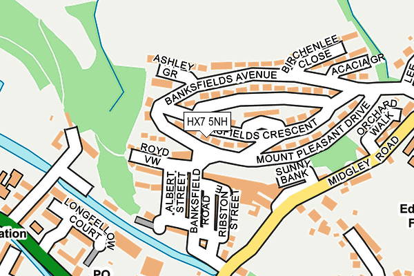 HX7 5NH map - OS OpenMap – Local (Ordnance Survey)