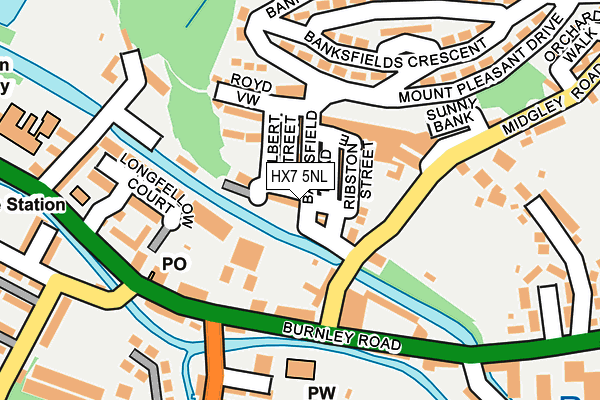HX7 5NL map - OS OpenMap – Local (Ordnance Survey)