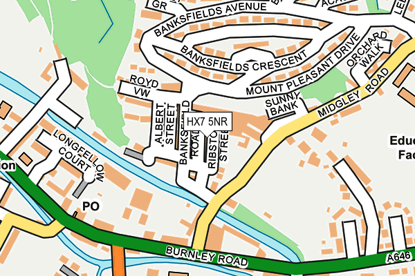 HX7 5NR map - OS OpenMap – Local (Ordnance Survey)