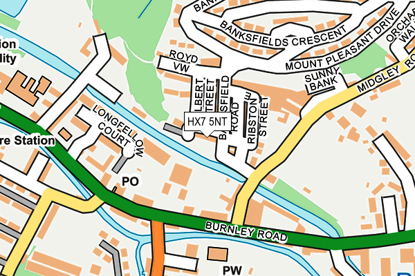 HX7 5NT map - OS OpenMap – Local (Ordnance Survey)