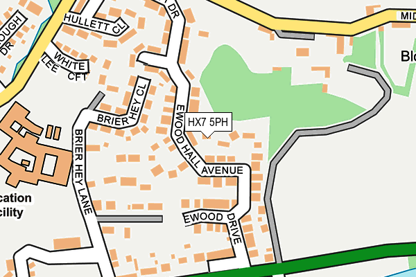 HX7 5PH map - OS OpenMap – Local (Ordnance Survey)