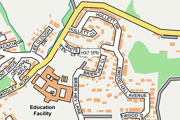 HX7 5PN map - OS OpenMap – Local (Ordnance Survey)