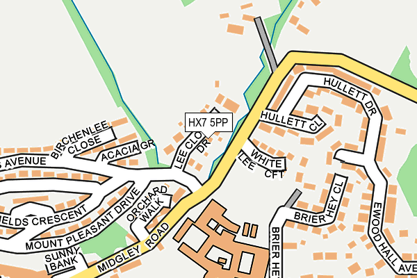 HX7 5PP map - OS OpenMap – Local (Ordnance Survey)