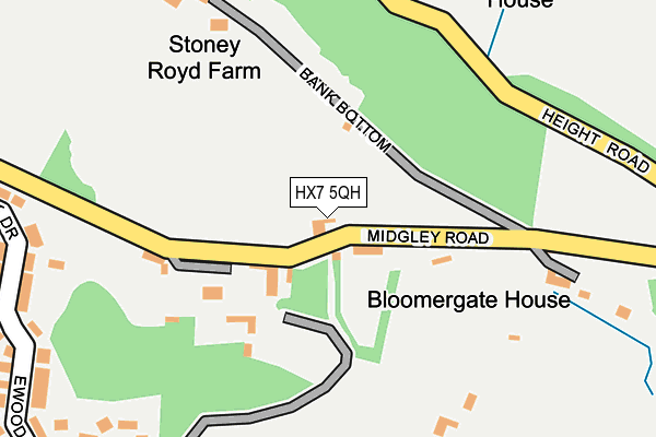 HX7 5QH map - OS OpenMap – Local (Ordnance Survey)
