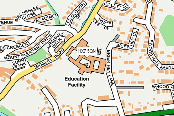 HX7 5QN map - OS OpenMap – Local (Ordnance Survey)