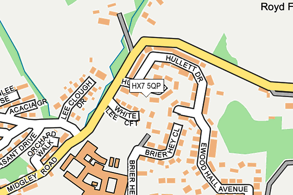 HX7 5QP map - OS OpenMap – Local (Ordnance Survey)