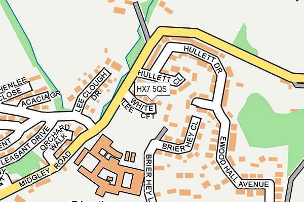 HX7 5QS map - OS OpenMap – Local (Ordnance Survey)