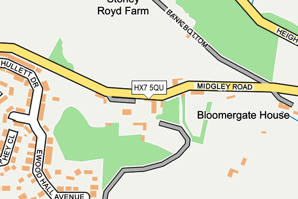 HX7 5QU map - OS OpenMap – Local (Ordnance Survey)