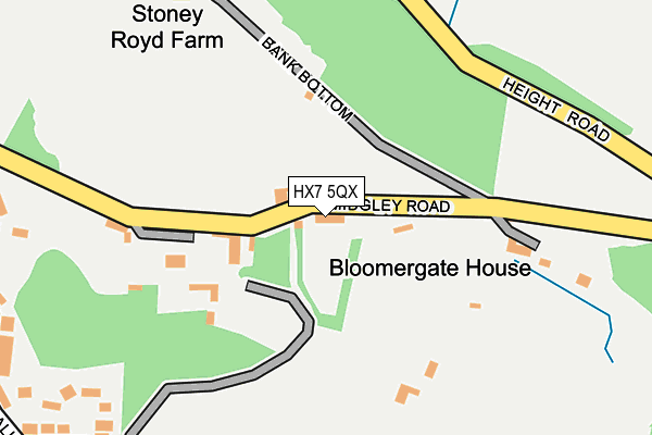 HX7 5QX map - OS OpenMap – Local (Ordnance Survey)