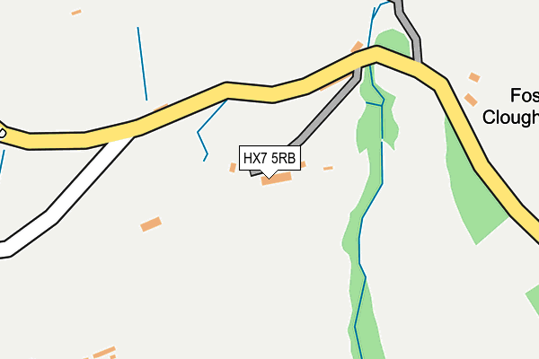 HX7 5RB map - OS OpenMap – Local (Ordnance Survey)