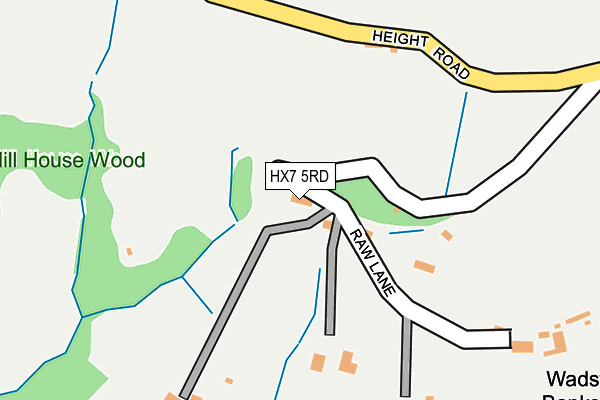 HX7 5RD map - OS OpenMap – Local (Ordnance Survey)