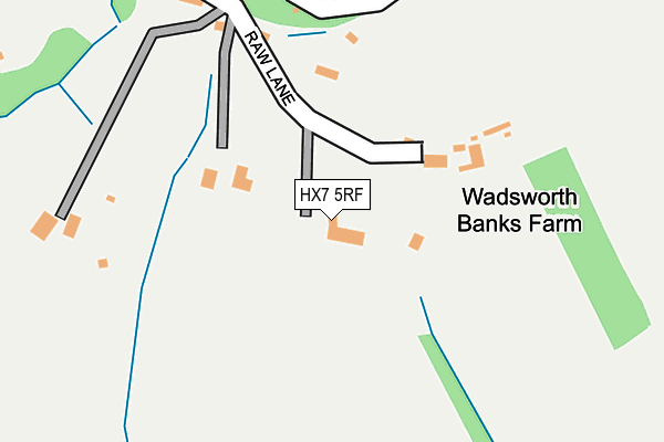 HX7 5RF map - OS OpenMap – Local (Ordnance Survey)