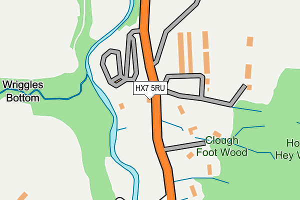 HX7 5RU map - OS OpenMap – Local (Ordnance Survey)