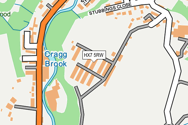 HX7 5RW map - OS OpenMap – Local (Ordnance Survey)