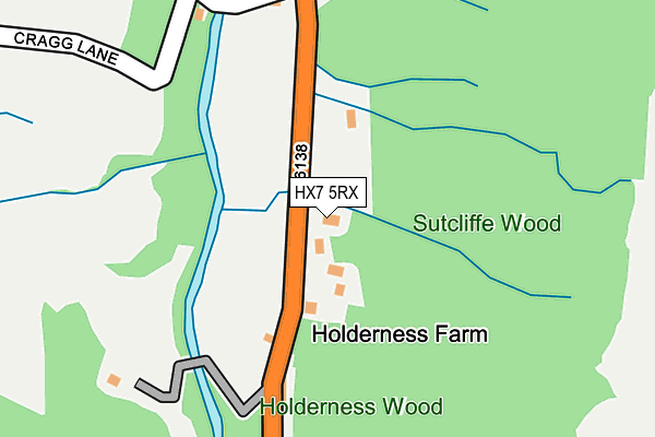 HX7 5RX map - OS OpenMap – Local (Ordnance Survey)