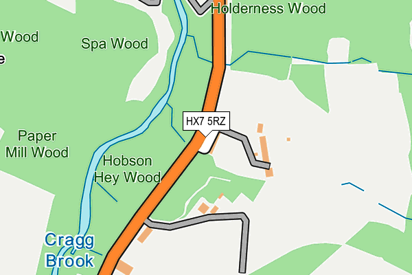 HX7 5RZ map - OS OpenMap – Local (Ordnance Survey)