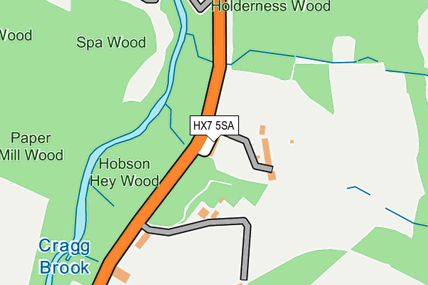 HX7 5SA map - OS OpenMap – Local (Ordnance Survey)