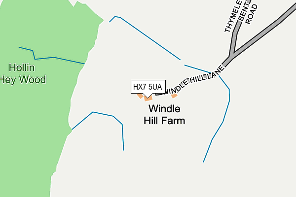 HX7 5UA map - OS OpenMap – Local (Ordnance Survey)