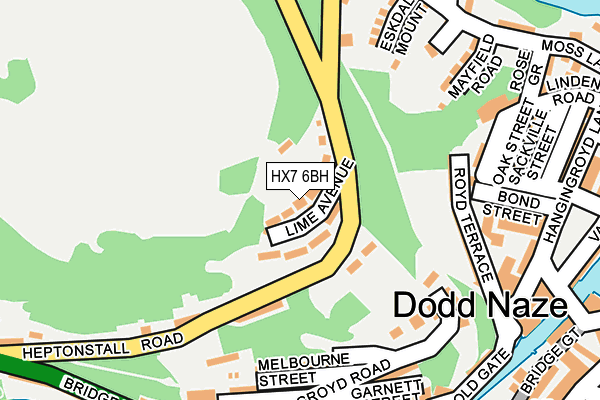 HX7 6BH map - OS OpenMap – Local (Ordnance Survey)