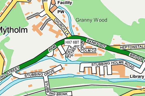 HX7 6BT map - OS OpenMap – Local (Ordnance Survey)