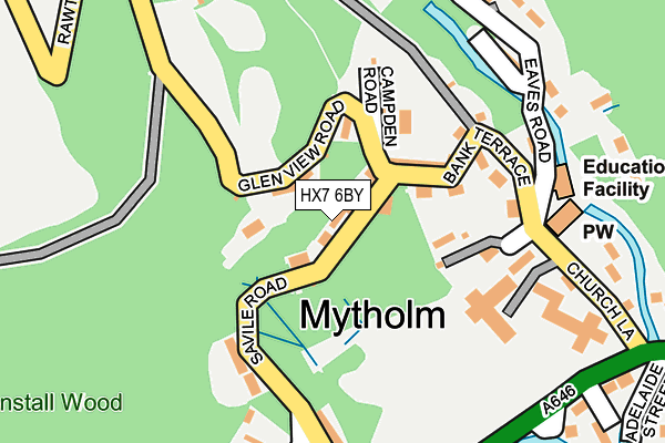 HX7 6BY map - OS OpenMap – Local (Ordnance Survey)