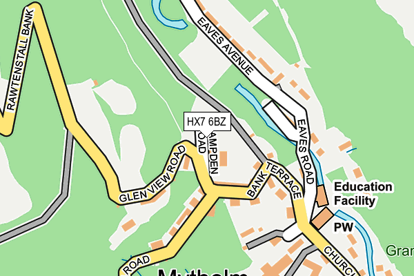 HX7 6BZ map - OS OpenMap – Local (Ordnance Survey)