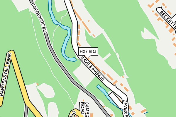 HX7 6DJ map - OS OpenMap – Local (Ordnance Survey)