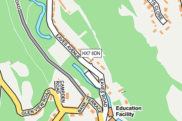 HX7 6DN map - OS OpenMap – Local (Ordnance Survey)