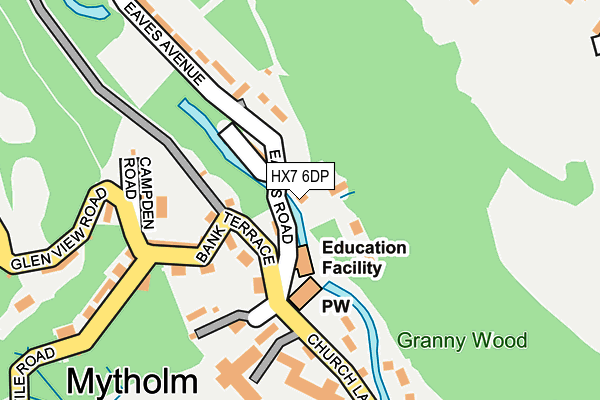 HX7 6DP map - OS OpenMap – Local (Ordnance Survey)