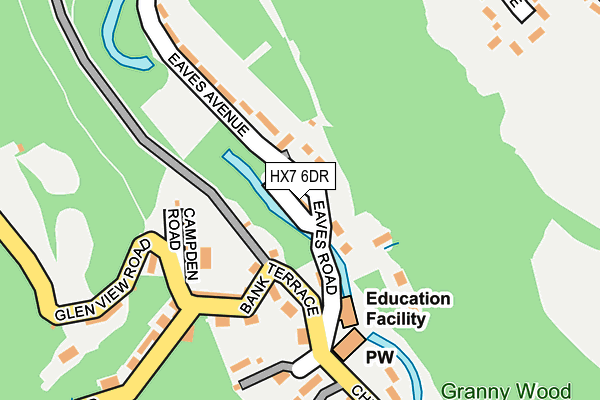 HX7 6DR map - OS OpenMap – Local (Ordnance Survey)