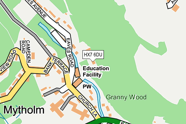 HX7 6DU map - OS OpenMap – Local (Ordnance Survey)