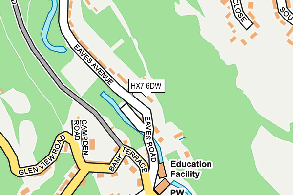 HX7 6DW map - OS OpenMap – Local (Ordnance Survey)