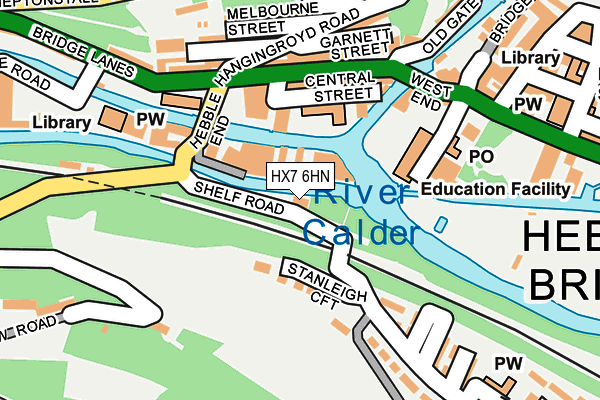 HX7 6HN map - OS OpenMap – Local (Ordnance Survey)