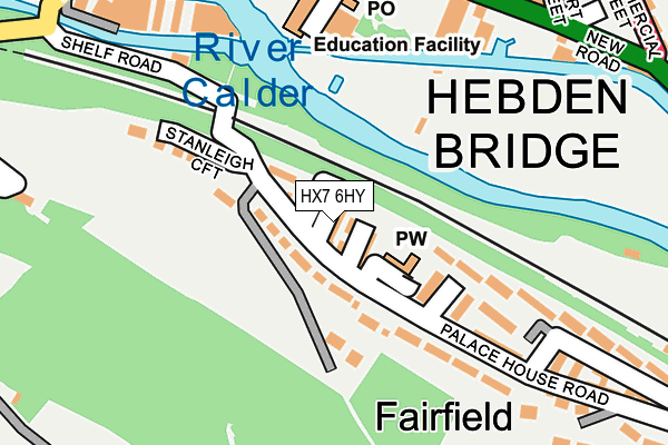 HX7 6HY map - OS OpenMap – Local (Ordnance Survey)