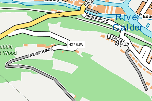 HX7 6JW map - OS OpenMap – Local (Ordnance Survey)