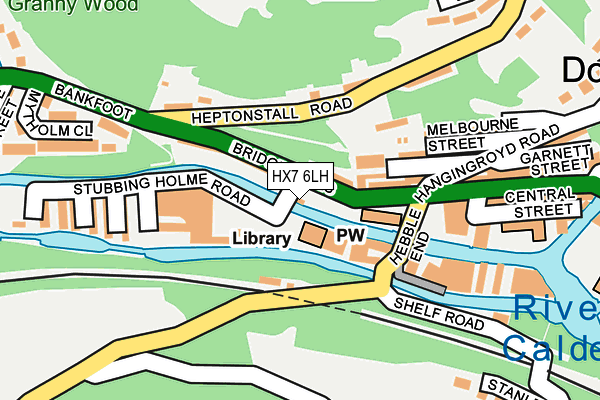 HX7 6LH map - OS OpenMap – Local (Ordnance Survey)